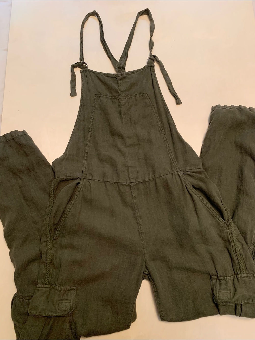 Women’s Vintage Zara Trafaluc Olive Green Cargo Overalls, Jumpsuit - Size Small